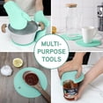 thumbnail image 2 of COOK WITH COLOR Silicone Oven Mitts and Pot Holders Set with Soft Quilted Lining, Mint, 6-Piece, 2 of 9