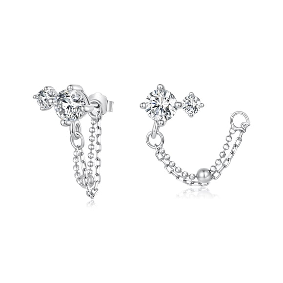 Arete de Tassel Bañado en Plata
