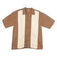 thumbnail image 4 of Men's Short Sleeve Retro Bowling Camp Shirt By Mato & Hash - Rust/Cream CA5000 XL, 4 of 4
