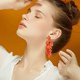 thumbnail image 2 of Summer Boho Long Acrylic Rose Petal Earrings Dangle Exaggerated Flower Earrings Drop Floral Tassel Earrings For Women And Girls Great For Party, 2 of 4
