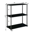 thumbnail image 4 of Convenience Concepts Designs2Go Classic Glass 3 Shelf Bookcase, Black Glass, 4 of 5