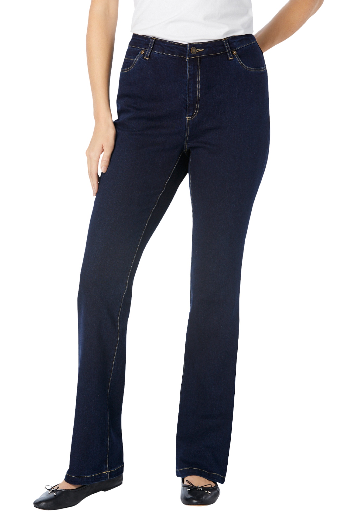 stretch bootcut jeans plus size