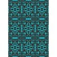 thumbnail image 1 of Ahgly Company Indoor Rectangle Patterned Dark Turquoise Green Novelty Area Rugs, 3' x 5', 1 of 6