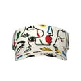 thumbnail image 2 of Kdxio Aabstract Eyes Print Sun Visor Hat Golf Visor Adjustable Velcro Outdoor Sports Cap for Men Women, 2 of 7