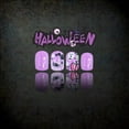thumbnail image 4 of Uñas postizas Rdntbeu Halloween moradas con murciélago y calabaza, 24 piezas, 4 of 7