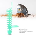 thumbnail image 3 of Cesta alimentadora de loros, soporte de plástico para alimentación de frutas y alimentos, soporte para percha para suministros para pájaros y mascotas (verde), 3 of 5