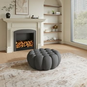 43 Bubble Couch Modern, Oversized Curved Couches, Lazy Floor Sofa, Dark Gray Bubble Couch, Modern Upholstered Comfy Mesh Fabric 3D Honeycomb Shape Couches for Living Room, Office, Apartment
