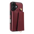 thumbnail image 3 of ELEHOLD Wallet Case for iPhone 16 Plus, PU Leather Flip Case with Crossbody & Wrist Strap,Full Protection Case with Card Slots & Kickstand,Winered, 3 of 7