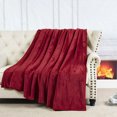 thumbnail image 4 of Home Soft Things Solid Flannel Fleece Blanket, Luxury Soft Cozy Fluffy Blanket - Red - Twin (60" x 90"), 4 of 8