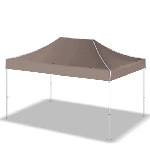 ALUVIERA 15'x10' Pop Up Canopy Top Canopy Tent Replacement Top Gazebo Tent Cover (Taupe)