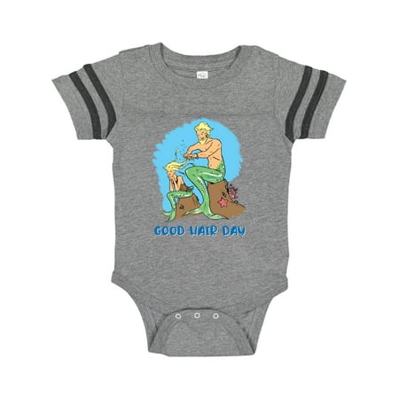 

Inktastic Mer Dad and Daughter Good Hair Day Braiding Beautiful Blond Hair Gift Baby Boy or Baby Girl Bodysuit