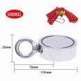 thumbnail image 3 of LNM75-3 500kg Fishing Magnet Double Sided Round Recovery Salvage Neodymium with 10m Rope Finshing Tools, 3 of 5