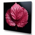 thumbnail image 2 of Designart "Minimalist Style In Magenta Motion Leaves" Leaves Wall Art Living Room, 2 of 7