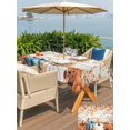 thumbnail image 4 of Outdoor Tablecloth with Umbrella Hole and Zipper, Orange Blue Fall Rectangle Table Cloth 60x120 Inch Waterproof Tablecloth, Pumpkins Retro Botanical Thanksgiving Picnic Table Cover for Patio Camping, 4 of 7