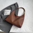 thumbnail image 4 of Bolso de hombro grande para mujer, bolso de mano tejido de PU informal, bolso Hobo, bolso de viaje, 4 of 9