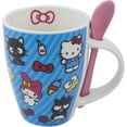 thumbnail image 4 of Juego De 2 Tazas Hello Kitty & Amigos De Porcelana Con Cuchara Sanrio,My Melody Kuromi Keroppi Badtz-Maru Pochacco Pompompurin Tazas para Bebidas Calientes, Capacidad 310 ml con Caja de Regalo, 4 of 8