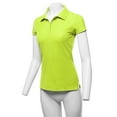 thumbnail image 5 of A2Y Women's Basic Casual 4-Button Junior-Fit PK Ring Spun Cotton Pique Polo Shirt Neon Yellow M, 5 of 6