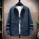 thumbnail image 4 of Blusa y camisa de manga larga con cuello vuelto para hombre, blusa informal de moda con cuello vuelto, camisa, chaqueta con bolsillos, blusa holgada de manga larga con cuello, camisa para hombre, abri, 4 of 4