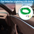 thumbnail image 2 of Unique Bargains 2m EL Wire Cable LED Glow String Light Car Interior Lighting Strip Flexible Neon Light for Car Decoration Cigarette Lighter(12v) Green, 2 of 7
