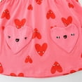 thumbnail image 5 of WIBACKER 2-7T Toddler Girls Short Sleeve Dress Hearts Cotton Casual Summer Jersey Dresses with Pockets, 5 of 7