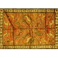 thumbnail image 1 of Ahgly Company Indoor Rectangle Animal Yellow Traditional Area Rugs, 2' x 4', 1 of 4