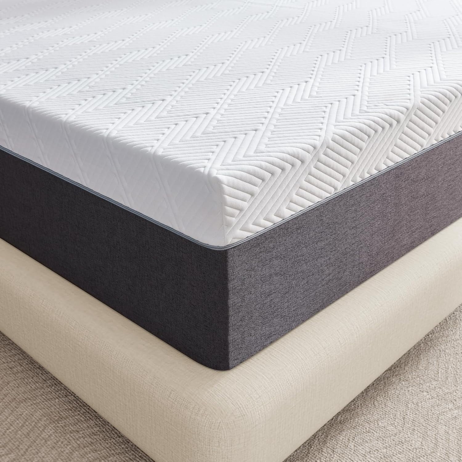 10-Inch Full Size Gel Memory Foam Mattress, Medium Firm Support, Pressure Relief, Motion Isolation, Fiberglass-Free