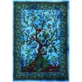 thumbnail image 1 of Tapiz Árbol de la vida turquesa Colgante de pared Tapices psicodélicos Algodón indio Colcha doble Sábana de picnic Decoración de pared Manta Arte de pared Decoración de dormitorio hippie Ormromra CZJJ-ST15-5, 1 of 3