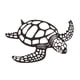 thumbnail image 4 of Estatua de tortuga Iron Modern Beach Tema Decoración Ornamento de animales Decoración de pared de arte para sala de estar Mesa de tela de televisión 30x28cm, 4 of 9