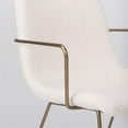 thumbnail image 6 of Pemberly Row Cream Fabric Wrap Gold Metal Frame Dining Chair, 6 of 12