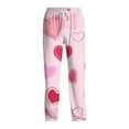thumbnail image 4 of Fgvctg Valentine's Day Men's Pajamas Comfy Sleepwear Wide Leg Pajama Heart Print High Waisted Pjs Pants Loose Spring Drawstring Lounge Pants with Pockets Light pink XL, 4 of 6