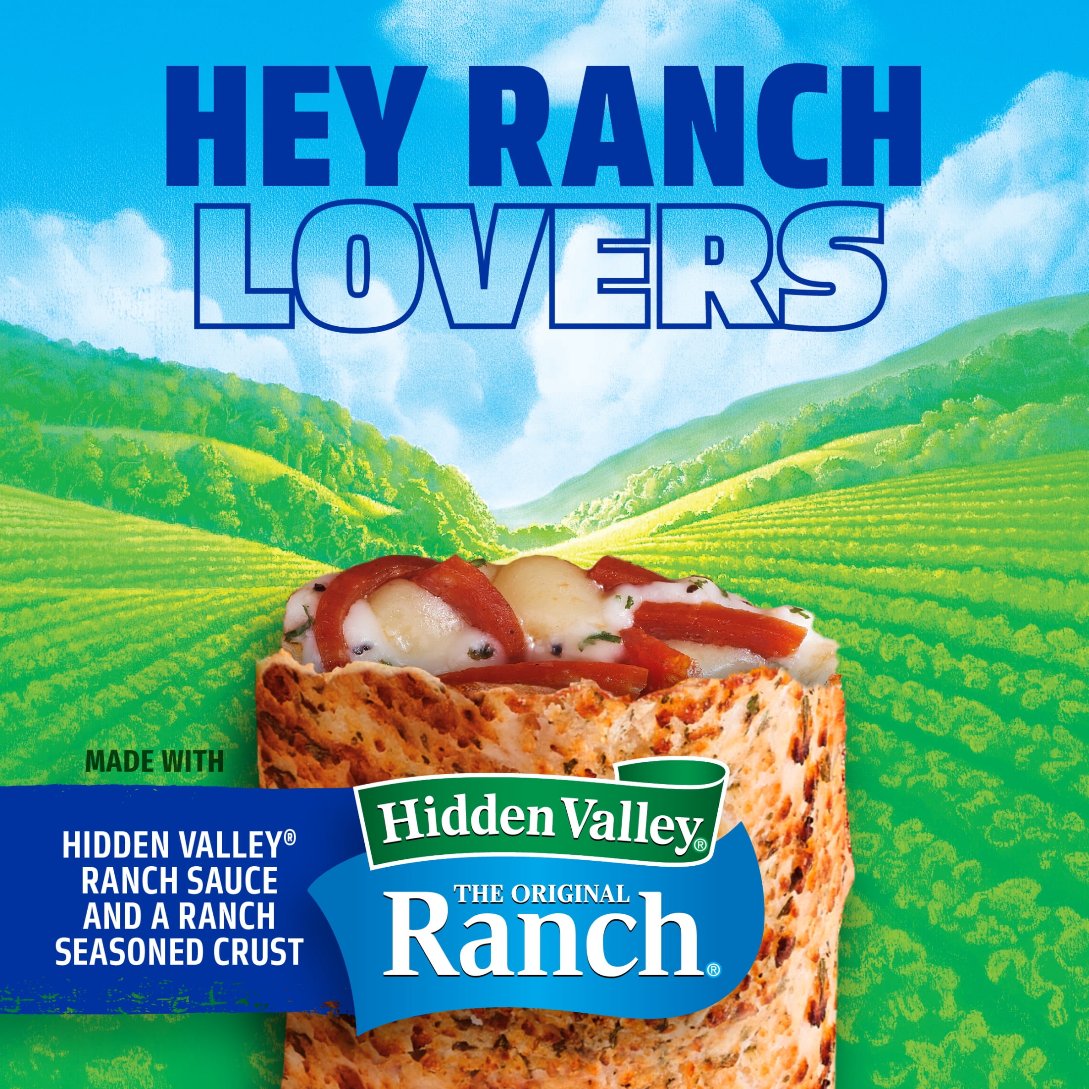 Hot Pockets Frozen Snacks, Ranch Lovers Pepperoni, Hidden Valley Ranch Seasoned Crust Sandwich, 17 oz, 4 pack (Frozen)