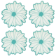 thumbnail image 2 of Posavasos de silicona con diseño de flores para bebidas, posavasos con aislamiento térmico, lavables y multiusos, bonitos posavasos para bebidas, 2 of 6