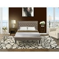 thumbnail image 2 of East West Furniture KD16Q-1GA08 2 Piece Queen Bed Set - Wood Bed Dark Khaki Headboard with 1 Modern Nightstand - Black Finish Legs, 2 of 8