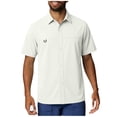 thumbnail image 3 of Vetsdori Quick-dry Shirts for Men Short Sleeve Big and Tall Breathable Button up Outdoor Casual Shirts Stylish Collar Mens T-Shirts Plain, 3 of 9