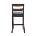 thumbnail image 6 of Linon Torino 25" Soho Ladder Back Indoor Wood Counter Stool, Merlot/Dark Brown Faux Leather, 6 of 10