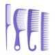 thumbnail image 1 of Juego de 4 peines de dientes anchos, plástico desenredante, peine de gancho antiestático multiusos, cepillo para el cabello para champú, la mayoría de , púrpura Sunnimix Peines para peinar el cabello, 1 of 8