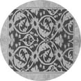 thumbnail image 1 of Ahgly Company Indoor Round Abstract Gray Modern Area Rugs, 5' Round, 1 of 4