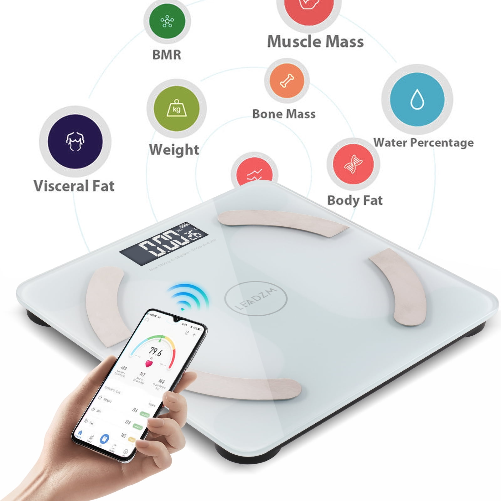 Digital Smart Weighing Scales Weight Monitor Analyzer With