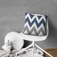 thumbnail image 5 of Farmhouse Modern Boho Blue Decorative Pillow Covers - Set of 2 Linen Cases, 20x20inch - Ideal for Outdoor Living Room or Sofa Decor, 5 of 7