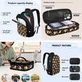 thumbnail image 3 of KUIFORTI Insulated Lunch Box Laptop Backpack Pencil Case 3 Pack Cooler Bag Messenger Bag Storage Purse, Cute Cat Dog Paw, 3 of 5