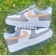 thumbnail image 1 of Air Force 1 Custom Shoes, Taupe Grey Tan Brown Beige AF1 Sneakers Mens Womens, 1 of 6