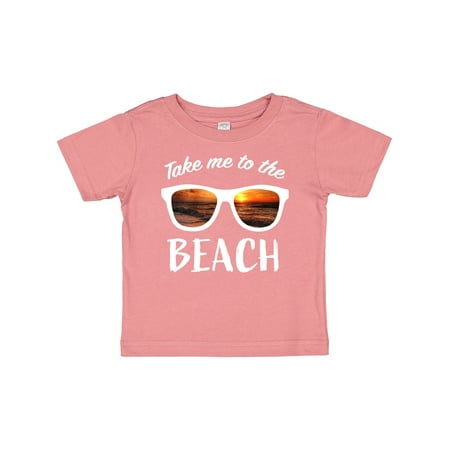 

Inktastic Take me to the Beach Sunglasses with Sunset in Lenses Boys or Girls Baby T-Shirt