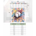 thumbnail image 6 of No Hook Shower Curtain with Snap in Liner, Sports Theme Baseball Colorful Graffiti Hotel Shower Curtains for Bathroom, Washable Shower Curtain Liner Set with Mesh Top Window, 54"x78", 6 of 6