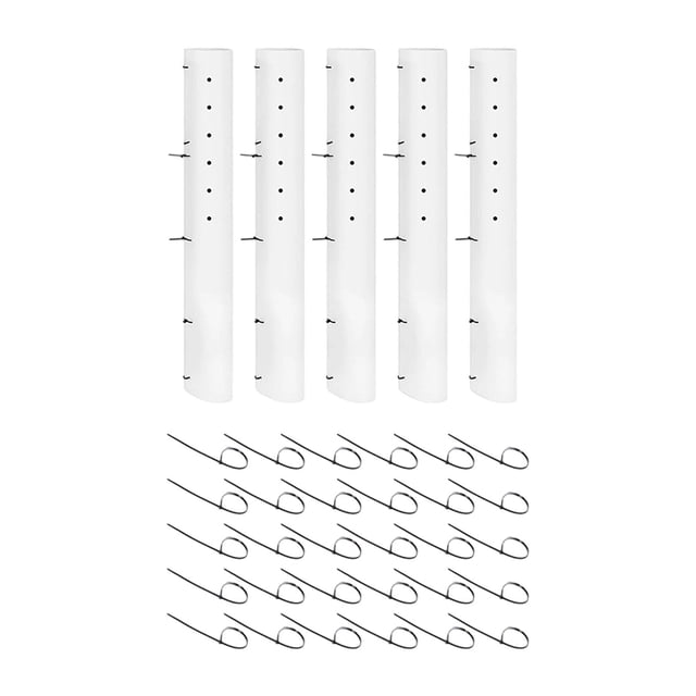 5 tubos de cultivo para plántulas de árboles con bridas de plástico. Cubierta protectora versátil para árboles. 48 pulgadas