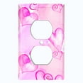 thumbnail image 2 of Metal Light Switch Plate Cover Purple Pink Watercolor Love Hearts LOV010, 2 of 13