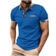 thumbnail image 1 of Mens Manga Corta Botón Abajo Camisas Solapa Color Cuello de Vuelta, Al Aire Libre Casual Blusa para Hombres, 1 of 8