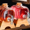 thumbnail image 4 of Distributeur de Pot de Vin, Baril de Boisson Haute Transparence Résistance Réutilisable à Haute Température avec Base pour le Brassage du Vin, 4 of 8