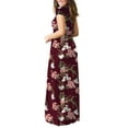 thumbnail image 4 of HAOMEILI Women Short Sleeve Loose Plain Maxi Dresses Casual Long Dresses with Pockets, 4 of 7