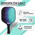 thumbnail image 2 of Pickleball Paddle Racket, Performance Lightweight Pickle Bat Racket | Polypropylene Honeycomb Core & Cushion Comfort Grip (12mm, Lightning Blue) With Half Cover, 2 of 5
