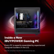 iBUYPOWER Slate Gaming PC Desktop, Intel Core i7 14700F, NVIDIA GeForce RTX 5060Ti 8GB, 32GB DDR5 RGB RAM, 1TB NVMe SSD
